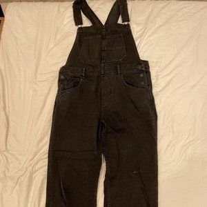 Free People We The Free Ziggy Denim Overalls Mineral Black Size M